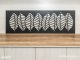 - Fali dekorpanel, levél minta, 50x150 cm, 3 mm HDF - Antracit