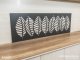 - Fali dekorpanel, levél minta, 50x150 cm, 3 mm HDF - Antracit