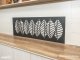 - Fali dekorpanel, levél minta, 50x150 cm, 3 mm HDF - Antracit