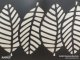 - Fali dekorpanel, levél minta, 50x150 cm, 3 mm HDF - Antracit