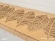 - Fali dekorpanel, levél minta, 50x150 cm, 3 mm HDF - Antracit