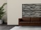 - Fali dekorpanel, függőleges hullám minta, 50x150 cm, 3 mm HDF - Antracit