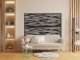 - Fali dekorpanel, függőleges hullám minta, 50x150 cm, 3 mm HDF - Antracit
