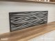 - Fali dekorpanel, függőleges hullám minta, 50x150 cm, 3 mm HDF - Antracit