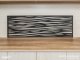 - Fali dekorpanel, függőleges hullám minta, 50x150 cm, 3 mm HDF - Antracit