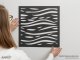 - Fali dekorpanel, hullám minta, 50x50 cm x 4 darab, 3 mm HDF - Antracit