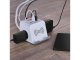 Kocka elosztó 2 darab aljzattal, 2 USB + 1 USB-C, vezetéknélküli telefon töltővel, 2 m vezetékkel
