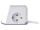 Kocka elosztó 2 darab aljzattal, 2 USB + 1 USB-C, vezetéknélküli telefon töltővel, 2 m vezetékkel