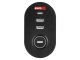 Asztalra szerelhető elosztó 3 darab aljzattal, 2 USB + 1 USB-C, PD 20W gyorstöltéssel (földelt) hosszabbító, fekete, 1.5 m vezet
