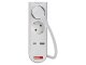 Elosztó 5 aljzattal, 1 USB + 1 USB-C, PD 18W gyorstöltéssel (földelt) hosszabbító, fehér, 3 m vezetékkel, kapcsolóval