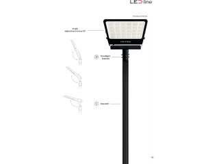 - Lámpatartó oszlophoz LED reflektor tartó konzol