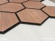 Hatszög akusztikus falpanel Petit (2.3 m2 falfelületre) - Bronz tölgy