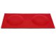 Téglalap alakú filcpanel - filcből készült puha falburkoló, 30cmx15cm, piros
