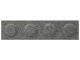 Téglalap alakú filcpanel - filcből készült puha falburkoló, 60x15cm, szürke