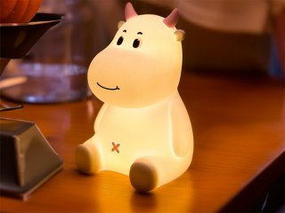 Akkus dekor LED lámpa (1.2W) meleg fehér + RGB, fehér-rózsaszín színű boci