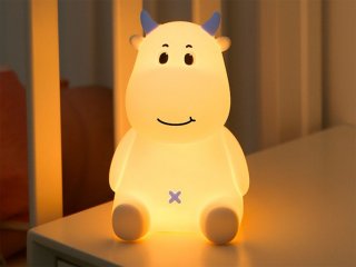 Akkus dekor LED lámpa (1.2W) meleg fehér + RGB, fehér-kék színű boci