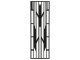 - Fali dekorpanel, art deco minta, 50x150 cm, 3 mm HDF - Antracit