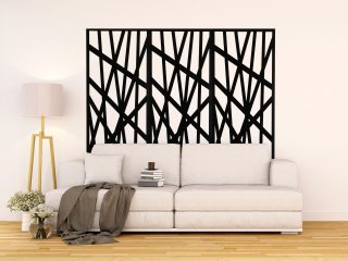 - Fali dekorpanel, vonal minta, 50x150 cm, 3 mm HDF - Antracit
