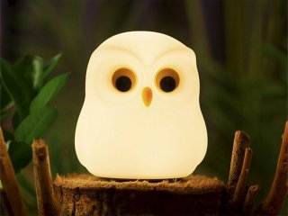 Akkus dekor LED lámpa (2.6W) meleg fehér+RGB, bagoly