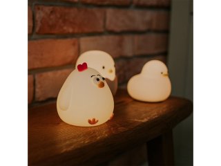 Akkus dekor LED lámpa (2.5W) meleg fehér, fehér tyúkanyó