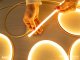 Kültéri LED szalag (230 Volt) - 286 LED/m, meleg fehér, 5m tekercs dugvillával