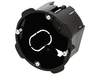 Szerelvénydoboz gipszkartonba süllyeszthető 1-es (65x40 mm) fekete