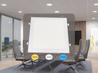 Süllyeszthető LED panel fehér (300 mm - négyzet) 24W - változtatható színhőmérséklet - LPL235