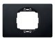 Sorolókeret Soft-touch fekete keret, fekete belső - 1-es keret, 80x120 mm széles design