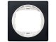 Sorolókeret Soft-touch fekete keret, fehér belső - 1-es keret, 80x80 mm