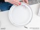 CCT LED mennyezeti lámpa Rori - külön kapcsolható éjjeli fény, fehér keret, állítható fényszín (17W/1100 lumen)