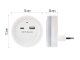 Éjszakai irányfény LED lámpa (kör) fényérzékelővel, USB-A és USB-C csatlakozóval, meleg fehér