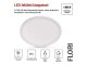Flori LED mennyezeti lámpa - dekor háttérfény, fehér keret, kör alakú (18W/1800 lumen/4000K)