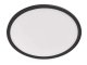 Flori LED mennyezeti lámpa - dekor háttérfény, fekete keret, kör alakú (22W/2200 lumen/4000K)