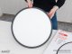 Flori LED mennyezeti lámpa - dekor háttérfény, fekete keret, kör alakú (22W/2200 lumen/4000K)
