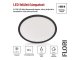 Flori LED mennyezeti lámpa - dekor háttérfény, fekete keret, kör alakú (18W/1800 lumen/4000K)