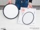 Flori LED mennyezeti lámpa - dekor háttérfény, fekete keret, kör alakú (18W/1800 lumen/4000K)