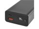 PowerBank külső akkumulátor (USB-C kábellel) fekete - 20000 mAh, gyorstöltéssel
