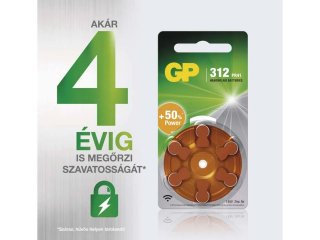 GP Gombelem hallókészülékekbe ZA312 - (6 db)