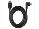 HDMI 2.0 High Speed csatlakozókábel, 1.5 méter, 90° hajlított csatlakozó, fekete