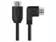 HDMI 2.0 High Speed csatlakozókábel, 1.5 méter, 90° hajlított csatlakozó, fekete