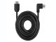 HDMI 2.0 High Speed csatlakozókábel, 3 méter, 90° hajlított csatlakozó, fekete