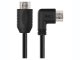 HDMI 2.0 High Speed csatlakozókábel, 3 méter, 90° hajlított csatlakozó, fekete