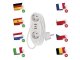 Elosztó 2-es (2 földelt), 2 USB-A + 1 USB-C, fehér hosszabbító 1,4 méter vezetékkel