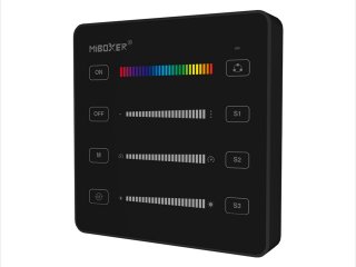 B6-B SPI DRGB Fali elemes szabályzó panel digitális (futófény) LED szalagokhoz, fekete