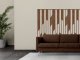 - Fali dekorpanel, trapéz minta, 50x150 cm, 3 mm HDF - Dió