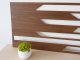 - Fali dekorpanel, trapéz minta, 50x150 cm, 3 mm HDF - Dió