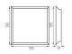 LED panel (600 x 600mm) 40W/4800Lm - természetes fehér IP65 (Blingo - Backlite panel)
