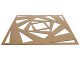 Mennyezeti kazettás dekorpanel, labirintus, 595x595 mm, 3 mm HDF - Antracit