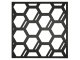 Mennyezeti kazettás dekorpanel, hexagonok, 595x595 mm, 3 mm HDF - Antracit