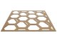 Mennyezeti kazettás dekorpanel, hexagonok, 595x595 mm, 3 mm HDF - Antracit